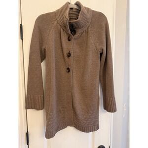 Old Navy Brown Knit Button Cardigan Sweater Women's L Cozy Layer Laugenlook‎